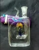 Tubi quadrati piatti accessori per bong in vetro ﾠ, pipe in vetro colorato mini multi-colori Hand Pipes Best Spoon glas