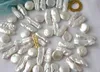 LIVRAISON GRATUITE vente chaude ~~~~~ 20 "22mm biwa / coin blanc collier de perles d'eau douce