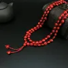 108 Натуральные красные бобы любовь к бобам кровь Bodhi Long String Buddha Bears Bracelet Мужчины и женские украшения из храмовой ярмарки5249074