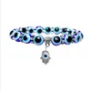 Bracciale fortunato Vintage Blue Eyes Beads Fatma Hands Uomini e donne Personalità Strani ornamenti da polso