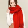 100 Pure Wool Scarf Women 2019 sjalar och omslag för damer mjuk varm halsdukdämpare solid vinter ull halsdukar5196449