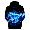 3D Vlam Sky Designer Hoodies Mannen Dames Hooded Cool Sweatshirts Lente Herfst Mode Tops Kleding