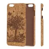 Ui Blank Cork Wood Phone Fodral för iPhone 6 6S 7 8 X 6Plus 7Plus Hard PC Back Dirt-Resistant Protect Mobiltelefonväska