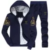 Warm Sport Pak Mannen Winter Velours Trainingspak Suits Zip Hoodie Sweatshirt Track Broek Mannelijke Set Casual Fluweel Heren Sweat Pakken