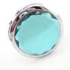 7cm Folding Compact Mirror With Crystal Metal Pocket Mirror For Wedding Gift Portable Home Office Use Makeup Mirror