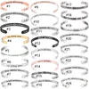 42 estilo personalizado inspirado carta pulseira manter caralho indo manguito pulseira de aço titanium bangle seta gravado presentes para as mulheres