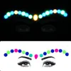 Autocollant de tatouage temporaire lumineux brillant dans l'obscurité Fluorescent imperméable tatouage visage autocollant fête maquillage Art T1907112968285