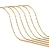 10 Yards/Rolle Edelstahl-Kugelperlenketten Groß für DIY-Armband-Halsketten-Schmuckherstellungszubehör Gold-Silber-Farbe