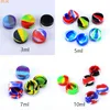 Rasta accessoires caoutchouc silicone récipient dab pot de cire boîte à bonbons 3 ml 5 ml 7 ml 10 ml bho étui à huile pas cher prix conteneurs pot