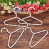 100pcs Beautiful 20cm Pearl Kid Baby Pet Dog Clothes Hanger Plastic White Hangers For Clothing Shop&Home Laundry Product SN2061