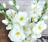 Flor de gladiolo de seda (7 cabezas/pieza) Lirio de espada falso para centros de mesa de fiesta de boda flores decorativas artificiales 80cm 12 Uds