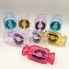 Crystal Candy Wrapper Eyelashes Fodral för 25mm Lashes 3D Mink Strips Bomb Eye Lashes Drop Shipping Fdshine