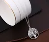 Hot sales Fashion Women Hollowing Tree Life Disk Pendant Necklace and Earrings Jewelry Set Plated Golden silvery