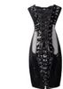 HAUT spécial taille longue Corsets Bustiers gothique vêtements noir simili cuir robe pointes taille Shaper Corset S-6XL CZ152