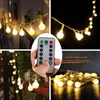 Batteri Fairy Lights 10m 100LED LED Ball String Dekorativa lampor med Timer Controller AA Batteridriven Bröllop Jul Utomhus