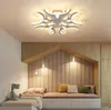 Lampadari a soffitto a LED a testa di cervo bianco Lampade a soffitto Antlers Luci Illuminazione per soggiorno Camera da letto Lampada moderna per la casa