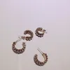 Fashion- New design Multi Pearls Hoop earrings for women fashion jewelry crystal circle earrings Bridal brincos wedding earring