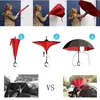 Dobrando um guarda -chuva reverso 47 estilos de dupla camada invertida Long Handle Holds Wind Rain Car Umbrellas C Handle Umbrellas1947775