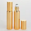 10ml Roll på glasflaska Svart guld Silver dofter Essential Oil Perfume Flaskor med Metal Roller Ball Customizable Logo LX2285