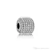 2020Authentic s925 Sterling Silver Positioning beads Fits Pandora Bracelet Love Charms For European Snake Chain Necklace Fashion DIY Jewelry