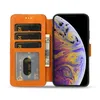 Pour Iphone 8 7 6 Plus X XS MAX XR Premium Portefeuille en cuir PU Matériau MatteTPU Béquille Caractéristique Poches pour cartes Étui de téléphone antichoc