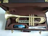 New Bach Trumpet B flat trumpet LT197GS77 musical instrument heavier type Gold plating Trumpet playing music With Mouthpiece2698883