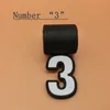 Charme en silicone pendentif numéro numérique 0-9 pour pendentif collier en titane baseball softball