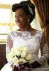 2019 Vintage blanc robe de bal sud-africaine pure manches longues appliqué robe de mariée robe de mariée grande taille sur mesure