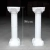 2pcs/lot Fashion Wedding Props Decorative Artificial Hollow Roman Columns White Color Plastic Pillars Road Cited Party Event