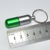 Pill Box Keychain Metal Container Aluminum Pill Medicine Box Holder Keychain Storage Boxes