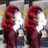 uzun kırmızı peruk