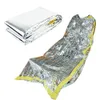 Portable waterproof reusable emergency sunscreen blanket silver foil camping survival warm outdoor adult children sleeping bag
