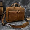 Luufan Briefcase Of Men Genuine Leather Cowskin Business Bag 15 6 Computer Bag Crazy Horse leather Male Bags Soft Thick1228b