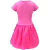 ベビースパンコールドレス子供チュチュレースチュールプリンセスドレス夏のファッションブティックキッズデザイナー服女の子C6487