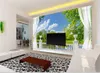 Duvar Kağıdı 3d Güzel Roman Sütun Balkon Göl Manzaralı 3D Oturma Odası Yatak Odası Arka Plan Duvar Dekorasyon Duvar Kağıdı