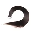 Elibess Saç Fabrikası Toptan Rus Avrupa Remy Bant Saç Uzantıları 2.5 Gram PC 60 PCS Lot Çift Çizilmiş Kalınlık Siyah Renk 1#