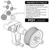 Pqy-kit de polia ep3 ajustável para honda 8th 9th civic, todos os motores k20 k24 com tensor automático, mantém a c instalado cpy01 02234d