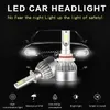 C6 مقاوم للماء H4 LED مصابيح السيارة الأمامية HID زينون أطقم 72 واط 7600LM H7 H11 H3 H8 مصباح الضباب الخفيف HB1 HB3 9005 9006 9007 9008 9012 كشافات السيارات 6000 كيلو 8000 كيلو لمبات