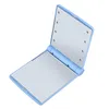 Cosmetic Folding Portable Makeup Mirror with 8 LED Lights Lamps Compact Pocket Hand Mirror Make Up Under Lights EEA635