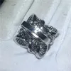 Choucong Big Flower Promise Ring 925 Sterling Silver 5A CZ Engagement Bröllop Band Ringar för Kvinnor Bröllop Finger Smycken Gift