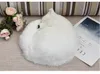 Yüksek simülasyon tilki beyaz tilki oyuncak peri uyuyan tilki kız kız arkadaşları için sevimli hayvan yaratıcı hediye masaüstü araba deko 27x27x12cm dy3781458