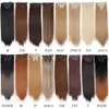 2019 Beauty 21Colors 16 Clips Long Straight Synthetic Hair Clips In High Temperatur Fiber Brown Black Blonde8106666