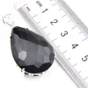 Luckyshine 5 sztuk Łzy Natural Black Onyx Wisiorki 925 Posrebrzane dla kobiet Mężczyźni Naszyjnik Biżuteria Prezent Nowy 1.58 "Cal