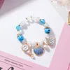 New Trendy Girls Enamel Metal Ocean Animal Charm Bead Strands Bracelet High Quality Handmade Colorful Hand Jewelry