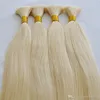 DHgate vendant 300gr vague droite humaine mini tressage cheveux sans trame 100 couleur blonde cheveux brésiliens en vrac pour tressage