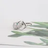 Hot Koop Mode Dame Messing Volledige Diamant Groene Ogen Zirkoon Leopard Hoofd 18K Gold Wedding Engagement Rings Size6-9