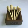 8 cm / 10 cm / 10.4cm lange mini houten honing stick roerder honing dippers party supply lepel stick honing jar stick xb1