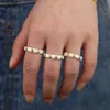 2019 nieuwe stijl Witte zon bloem Geëmailleerde Ringen voor Vrouwen verharde regenboog cz Paar Ringen Mode-sieraden Party Trouwringen Gifts236p