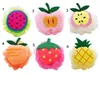 Ny Bath Puff Sponge Fruit Shape Bath Brushes Body Scrubbers Badrum Dusch Tillbehör Tecknad Bad Blomma Boll