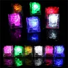 Kostka Wodoodporna LED Multi -Coll Flashing Glow in the Dark Ice Cubes Bars Wedding Birthday Christmas Festival Decor S. Weddg